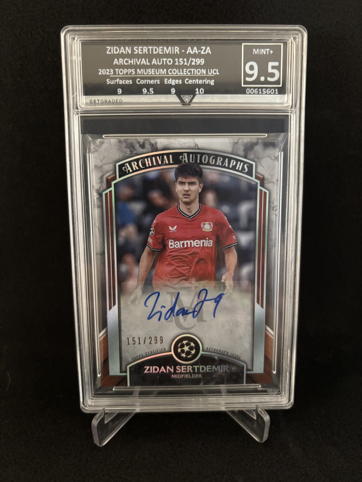 Jade Empire: Zidan Sertdemir 2022/23 Topps Museum Collection Archival Autograph (Graded)